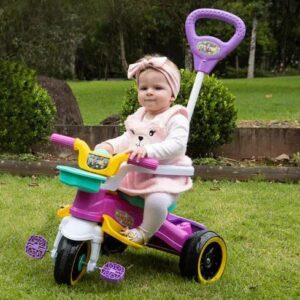 Triciclo Infantil com Empurrador Play Trike Maral – Rosa ou Azul