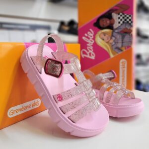 Sandália Infantil Grendene Barbie Land Pink, Rosa ou Preto – Num. 25 ao 33