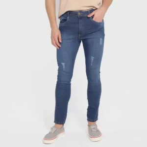 Calça Jeans Skinny Black River Puídos Masculina – Tam. 38 ao 48