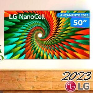 Smart TV 50″ 4K LG NanoCell Bluetooth Airplay, 3 HDMIs ThinQ AI, Alexa, Google Assistente Comando de Voz – Linha 2023