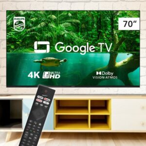 Smart TV 70” 4K UHD D-LED Philips Série 7408 VA Wi-Fi Bluetooth HDMI USB Google Assistente – Nova Linha 2023