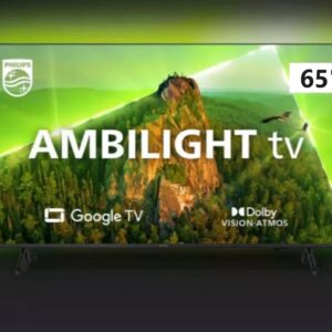 Smart TV Philips 65″ Ambilight UHD 4K LED Google TV LED HDR10+ Dolby Vision HDMI USB Wi-Fi Bluetooth Comando de Voz – Modelo 2023
